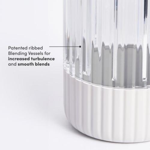 The Beast Blender; Personal Countertop Blending for Smoothies, Shakes, Food Prep & Frozen Fruits & Veggies; Extra Portable Vessels, Straw Cap & Straws Included; 1000W Motor (Cloud White)