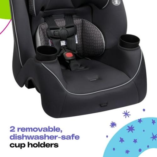 Cosco Kids Easy Elite Slim All-in-One Convertible Car Seat, Grey Glyphs