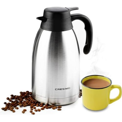 Cresimo 2 Liter Stainless Steel Thermal Coffee Carafe