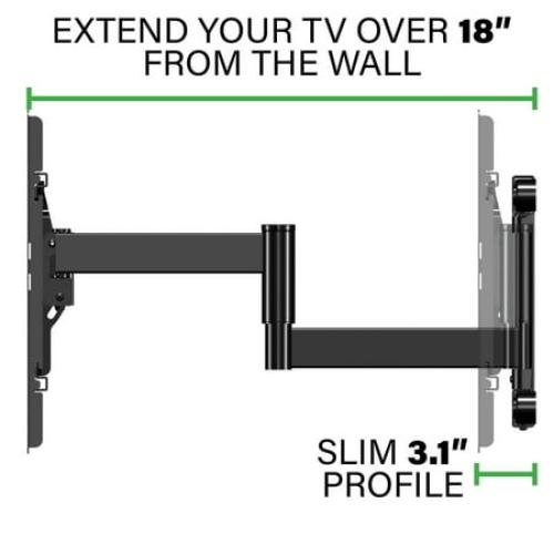 SANUS VuePoint Full-Motion TV Mount for TVs 42-85 up to 120 lbs