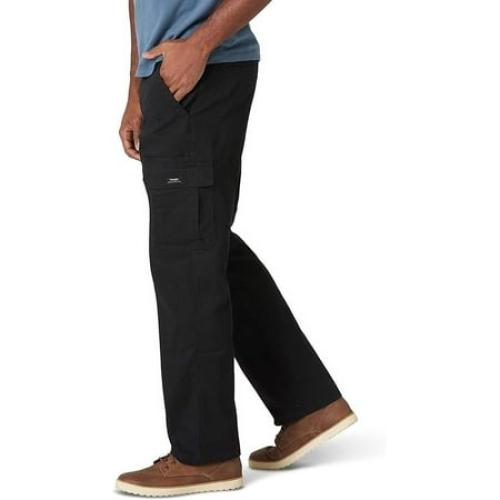 50W x 30 L Wrangler Authentics Men's Relaxed Fit Stretch Cargo Pant, Black.