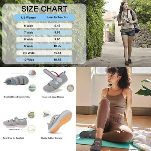 Barerun Adjustable Breathable Knit Walking Sneakers for Women with Diabetic and Arthritis Swelling Size 40 europe