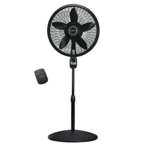 Lasko Cyclone 18 Oscillating Pedestal Fan with Remote, 3 Speeds, 54 H, Black, 1843, New