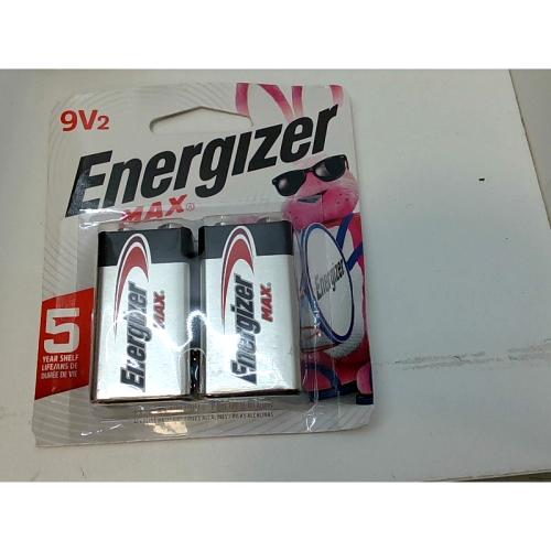 Energizer MAX 9V Batteries (2 Pack) 9 Volt Alkaline Batteries - Packaging May Vary