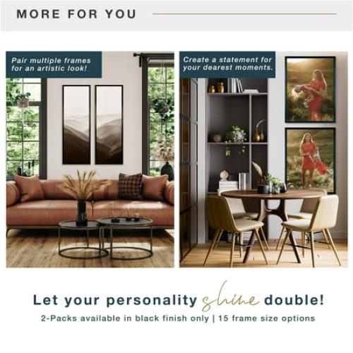 MCS Foundation 16x24 Poster Frame Traditional Brass, Vertical & Horizontal Wall Hanging Large Picture Frame for Photos, Posters & Art Prints (1-Pack)