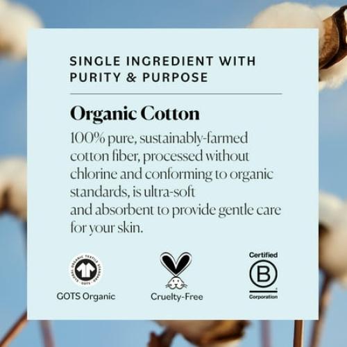 Sky Organics Organic Cotton Ovals for Sensitive Skin for Beauty & Personal Care, 60 Count