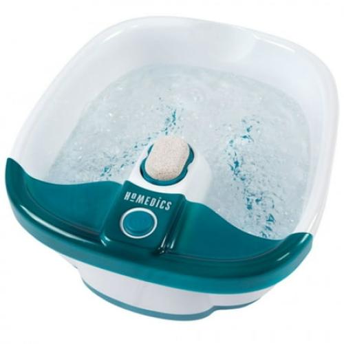 Homedics Bubble Mate Heated Foot Spa Bubble Foot Massager with Raised Massage nodes and Removable Pumice Stone