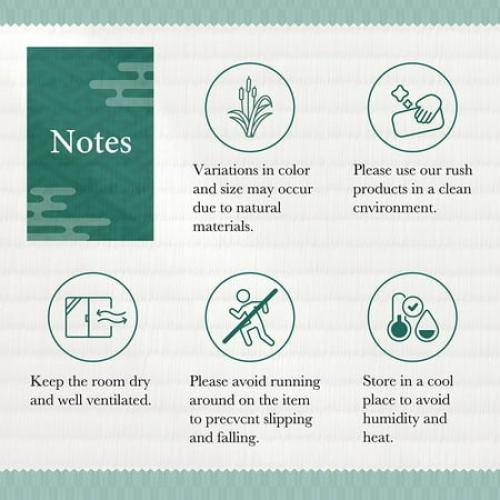 Green Twin Size FULI Japanese Tatami Mattress, Igusa Mat (100% Japanese Rush Grass) Folds in Three, Made in Japan (Natural, Twin)