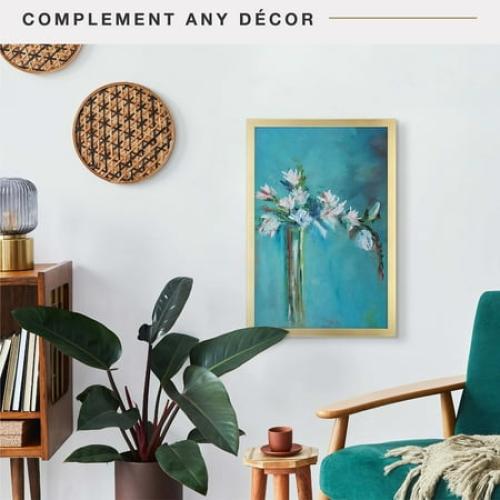 MCS Foundation 16x24 Poster Frame Traditional Brass, Vertical & Horizontal Wall Hanging Large Picture Frame for Photos, Posters & Art Prints (1-Pack)