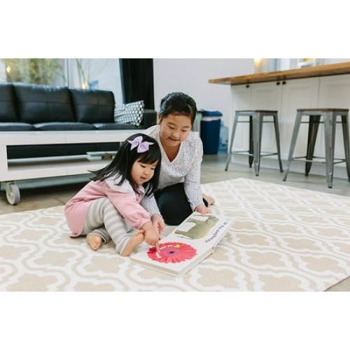 baby care play mat - haute collection (medium, moroccan - beige) - play mat for infants - non-toxic baby rug - cushioned baby mat waterproof playmat - reversible double-sided kindergarten mat