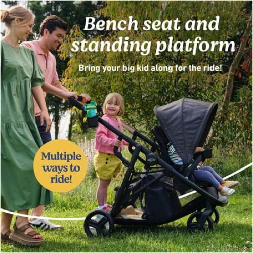 Graco Ready2Grow 2.0 Double Stroller, Black