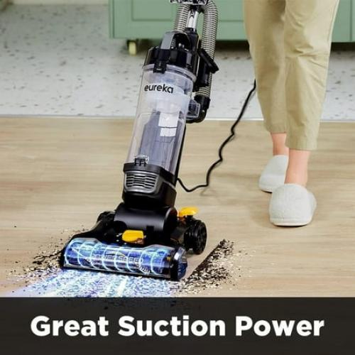 EUREKA NEU181D PowerSpeed Lightweight Powerful Upright Vacuum Cleaner for Carpet and Hard Floor, Pet Turbo, Black,Yellow