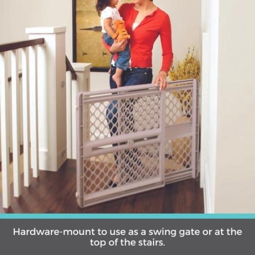 Toddleroo by North States Supergate Ergo Child Safety Gate, 26 Tall, Sand