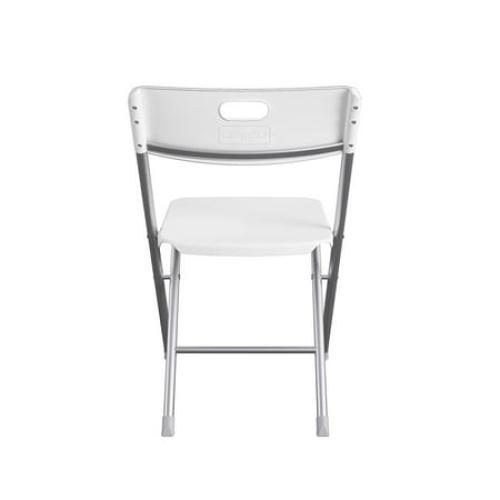Mainstays Resin Seat & Back Folding Chair, White, 4-Pack