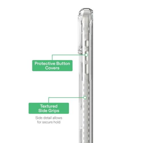 onn MagSafe Compatible Rugged Phone Case with Kickstand for iPhone 17 Pro Max - Clear