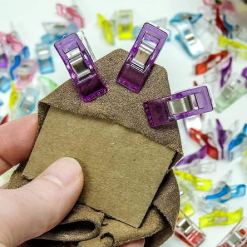 Performore Magik Clips, Multicolored, 100 Pack- Sewing Clips for Quilting and Crafts with Decorative Tin (Butterfly Design)