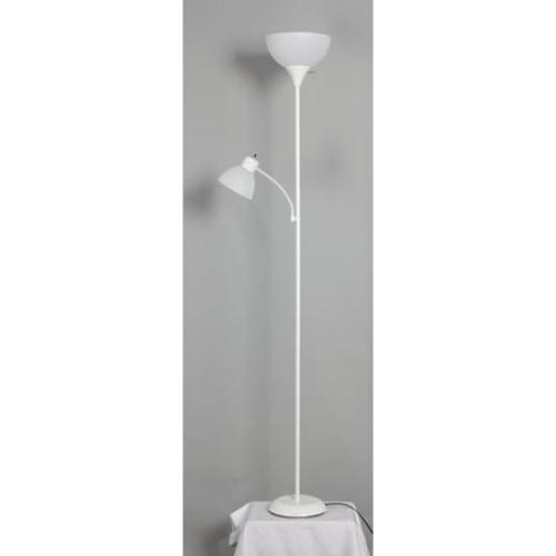 Mainstays 72 White Combo Floor Lamp With Reading Lamp, Modern Design