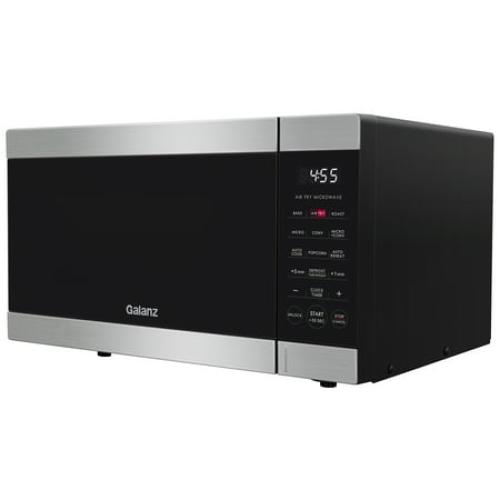 Galanz 0.9 Cu ft Air Fry Countertop Microwave, 900 Watts, Stainless Steel, New