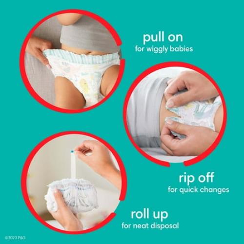 Pampers Cruisers 360 Pull-On Baby Diapers Size 4, 21 Count (Select for More Options)
