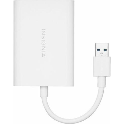 Insignia- USB 3.0 to DisplayPort Adapter - White NEW