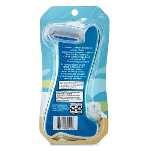 Equate Women's 5 Blade Disposable Razors, 6 Count
