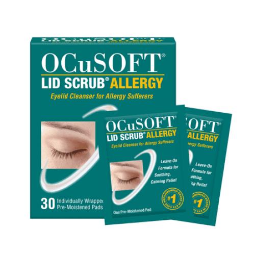 OCuSOFT Lid Scrub Allergy Eyelid Cleanser, 30 Count