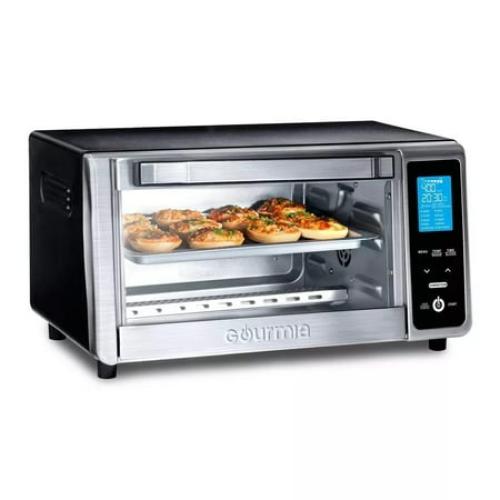 Gourmia Digital 4-Slice Toaster Oven Air Fryer with 11 Cooking Functions Stainless Steel Gray❗MAY HAVE MISSING PIECES/NEEDS CLEANING❗