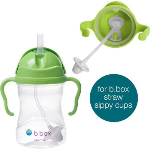 b.box Sippy Cup Replacement Straw Pack - 2 Straws & 1 Straw Cleaner Brush Pack