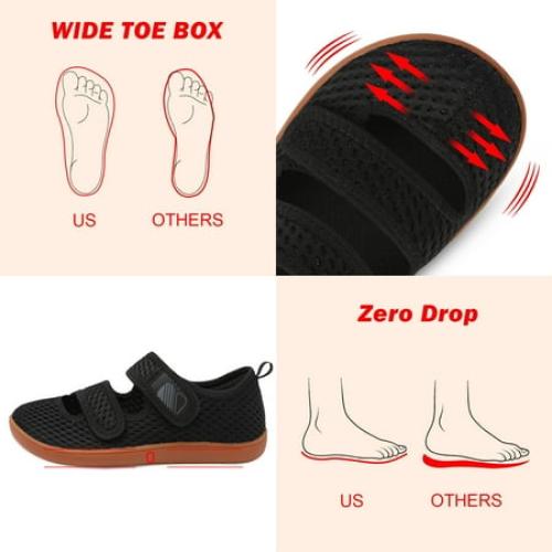 Barerun Adjustable Breathable Knit Walking Sneakers for Women with Diabetic and Arthritis Swelling Size 40 europe