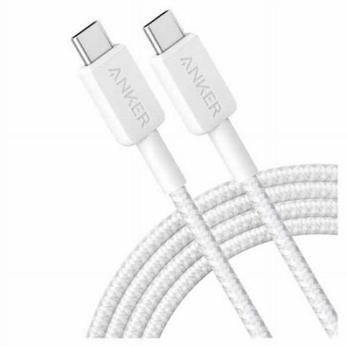 Anker A81F6H21-1 60 watt USB-C to USB Braided Cable, White