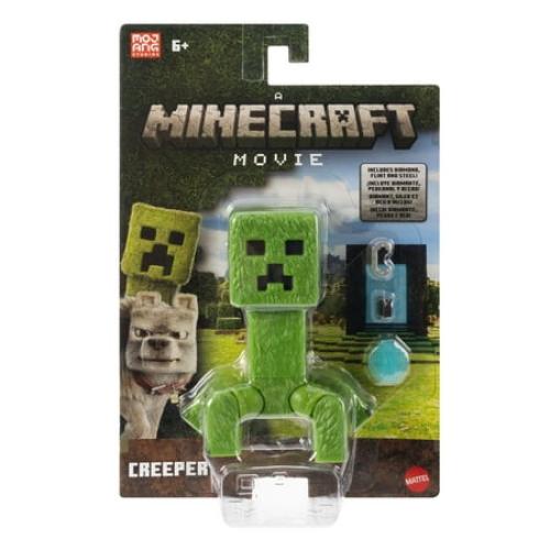 Minecraft Creeper Action Figure & Accessories, 4-inch Toy Set Inspired by A Minecraft Movie