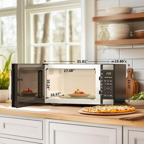 Hamilton Beach 1.6 Cu ft Sensor Cook Countertop Microwave Oven in Stainless Steel, New