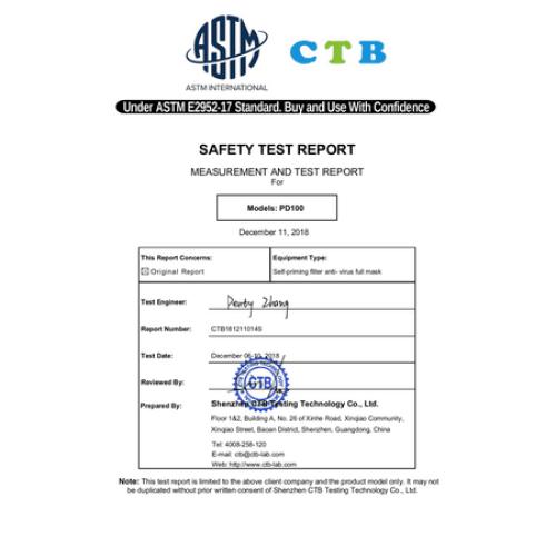 Parcil Safety PT-100 Organic Vapor Full Face Respirator Gas Mask - Dual Activate Filtration - Impact Resistant Lens - Never-Fog Technology