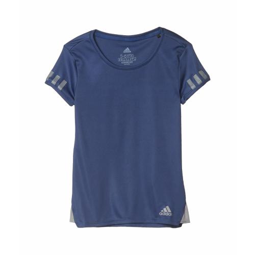 adidas Girl's Club Tee (Little Kids/Big Kids) Tech Indigo LG (14 Big Kids)