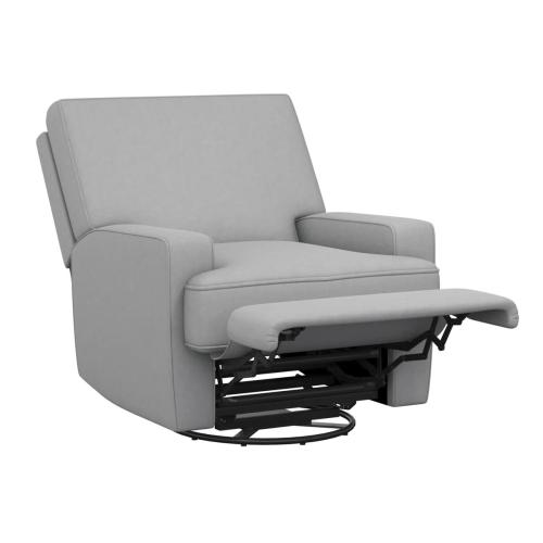 Color Grey velvet Abingdon Upholstered Swivel Reclining Glider