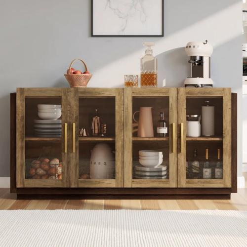 Asada 64'' Sideboard Natural and Dark Brown