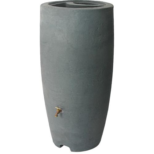 Size 80 gallon Color Black athena plastic rain water vollection drum barrel black 80 gallon