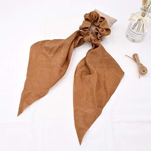 9 Pcs Satin Hair Accessories Set: Bow Scrunchies Solid Bow Hair Bands Ribbon Ponytail Holders with Tails and Elastic Hair Ties for Women