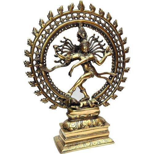 ESPLANADE Brass Natraj Statue Idol Sculpture Shiva - Nataraj The Lord of Dance Natrajan (17 Inches Big Size)