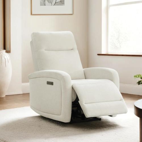 Bricia Zero Wall Power Recliner Oatmeal/ White