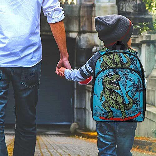 gxtvo 3PCS Dinosaur Backpack Boys 16 Kids Preschool Elementary Dino Bookbag and Lunch Box