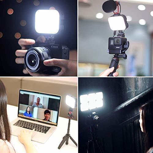 2 Pack VIJIM VL100C Bi-Color LED Video Light on CameraMini Rechargeable 2000mAh LED Camera LightsCRI95+ Dimmable 2500-6500K Ultra Bright Photo and Video LightingLED Fill Lamp