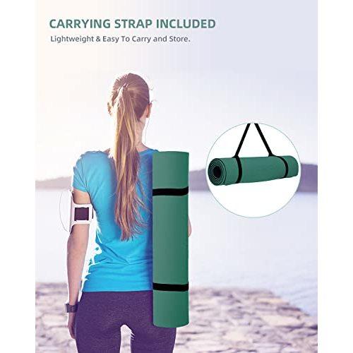 COOLMOON Yoga Mat Non Slip Anti-Tear 1/4 Thick TPE Yoga Mats for Women and Men 72x24 Exercise & Fitness Mat with Carrying Strap Workout Mats for Yoga Pilates and Floor Exercise