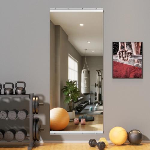full length rectangle wall mirror hole gym mirror dance studio