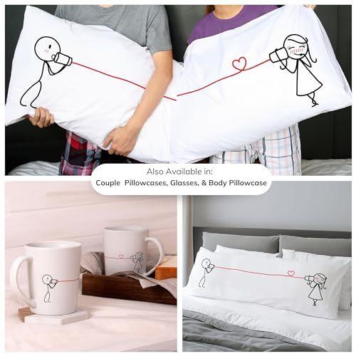 BoldLoft Say I Love You His and Hers Drinking Glasses- Gifts for Her Valentines Day Wedding Anniversary- Couples Glasses Set of 2- Couples Gifts