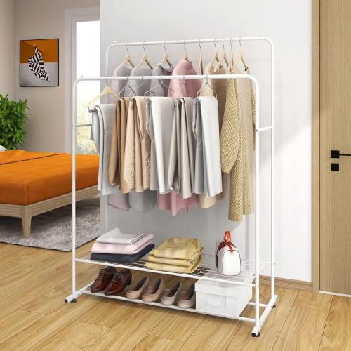 Color White Haydon 43.30'' Metal Clothing Rack