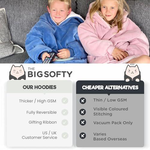 Wearable Blanket Kids 3-10yr Fun Animal Kids Blanket Hoodie Kids Comfy Hoodie Blanket Kids Hooded Blanket Girl Boy Toddler (Blue Shark Hoodie)