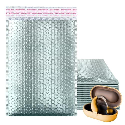 ABC Ice Blue Metallic Bubble Mailers 4 x 7 Inches 25 Pack. Aluminum Foil and Polyethylene Envelope. Waterproof Packaging for Jewelry