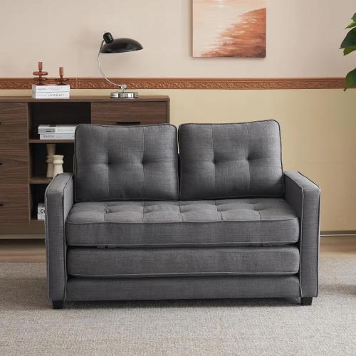 Color Grey Learco Size 53.54'' Upholstered Sleeper Sofa