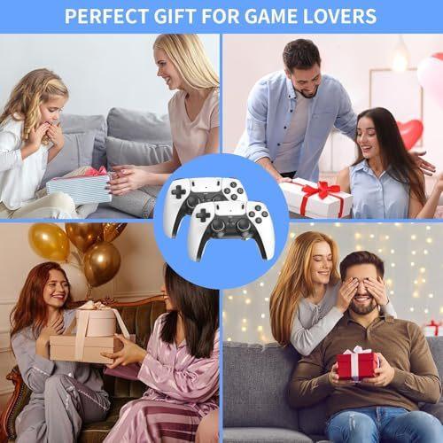 Retro Gaming Console Retro Game Stick with Built-in 9 Emulators 30000  Games Game Stick 4K HDMI Output and 2.4GHz Wireless Controllers Plug and Play Video Games for Tv Game Consoles (White)